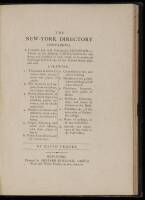 The New-York Directory Containing a Valuable and Well Calculated Almanack...