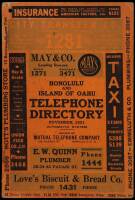 Honolulu and Island of Oahu Telephone Directory November 1921