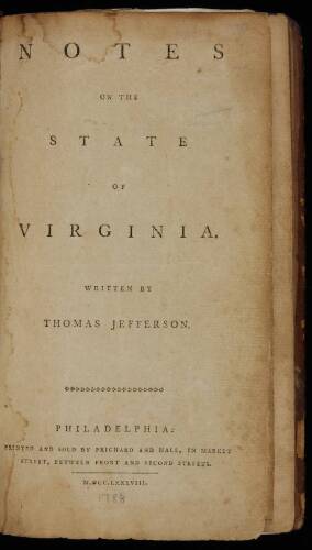 Notes on the State of Virginia