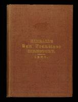 The San Francisco City Directory...September 1, 1850