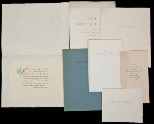 Small group of ephemera from the Stanbrook Abbey Press