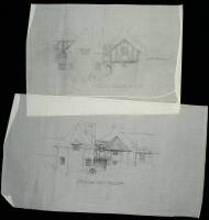 3 Pencil drawings of the exterior of 'The Bend' at Wyntoon