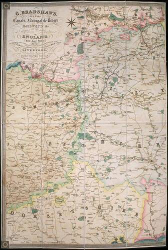 Map of the Canals, Navigable Rivers, Railways, &c. in the Southern Counties of England. From Actual Survey Shewing the Heights of the Pools on the Lines of Navigation also the Planes on the Railways, from a Level of 6 ft. 10 in., under the Dold Dock Still