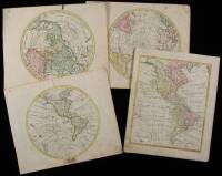 Set of four hand-colored copper-engraved maps by Johan Walch