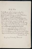 Selected Poems [with inscribed original poem Once by the Pacific]