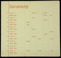 Inventory Poems