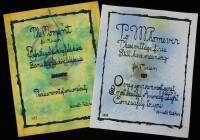 Set of 2 hand-colored silkscreen broadsides by Kenneth Patchen