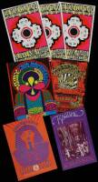 Lot of seven 1960&rsquo;s rock concert color psychedelic postcards