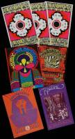 Lot of seven 1960’s rock concert color psychedelic postcards