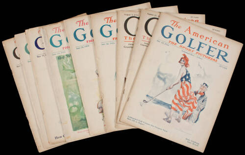 The American Golfer, The Sport Pictorial - 9 consecutive issues, most with covers by James Montgomery Flagg