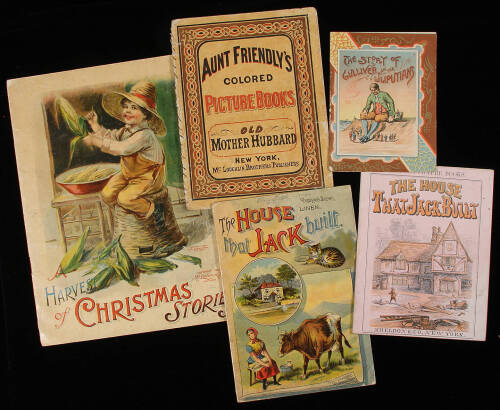 Lot of 5 Chromolithograph children's books