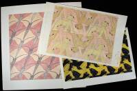 Collection of approx. 18 prints, color separations, and related items for production designs