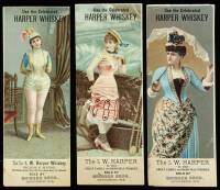 Three advertising cards for I.W. Harper Whiskey