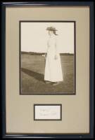 Framed presentation with Margaret Curtis signature and photograph