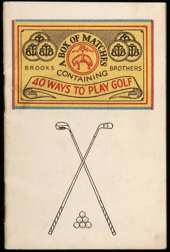 A Box of Matches Containing Forty Ways to Play Golf or The Handicapper's Hoyle