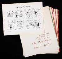 Set of 6 "Christmas Cards" keepsakes from Golf Digest, containing a total of 23 cartoons