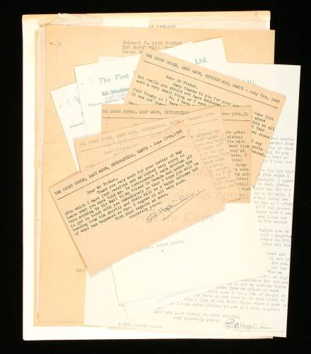 Correspondence of letters between Cecil Hopkinson and Col. Otto Probst