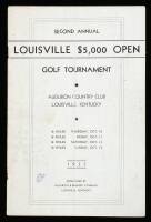 Second Annual Louisville $5,000 Open Golf Tournament, Audubon Country Club, Sponsored by Hillerich & Bradsby. [Official Program]