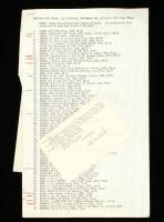 "Duplicate Golf Books" list, plus typed card signed by Joe Murdoch