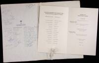 1979 Ryder Cup dinner menus, one signed by 27 members, etc.