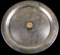 Silver plated golf award plate - 1966
