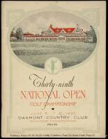 Thirty-ninth National Open Golf Championship, Oakmont Country Club, PA, June 6-8, 1935. Official Souvenir Book and Program