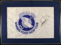 1984 U.S. Open flag, signed by Fuzzy Zoeller