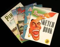Three Boston Braves programs, 1949-51, a 1950 "Sketch Book", and a photo album for the 1969 Pittsburgh Pirates