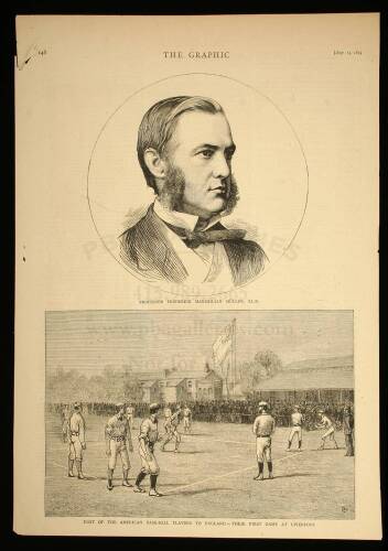 6 Baseball Related Magazine Large Format Prints 1874-1904