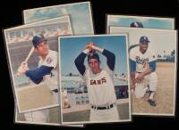 Lot of 12 large format color photographs of professional baseball players
