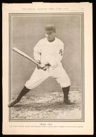 Six full-page illustrations from the Police Gazette featuring baseball players
