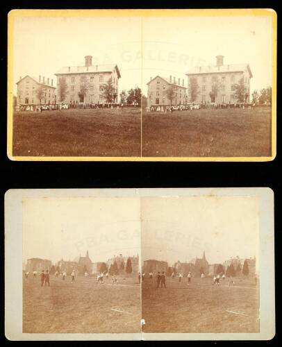 Two stereo views of baseball games