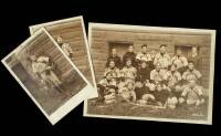 9 cabinet card photographs of individual members of the Wesleyan University baseball team, & 1 group photograph of the team