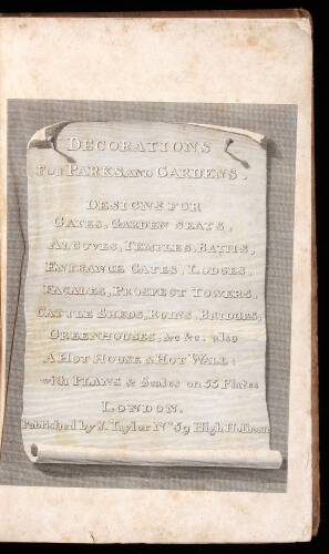 Bound volume of works on Architecture by Middleton or Soane