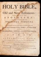 The Holy Bible, Containing the Old and New Testaments: Together with the Apocrypha....