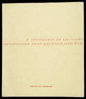 Opposition et Cases Conjugu&eacute;es / Opposition und Schwesterfelder / Opposition and Sister Squares