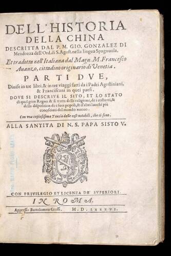 Dell' Historia Della China