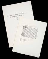 An evening with William Morris' Albion Proof Press April 1st, 1940