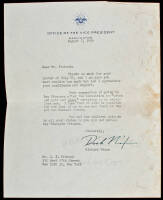 Typed Letter Signed from Richard Nixon mentioning golf in Key Biscayne