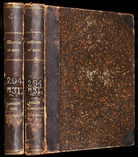 Institutes of Hindu Law: or the Ordinances of Menu, according to the Gloss of Cullúca Comprising the Indian System of Duties, Religious and Civil. Verbally Translated from the Original, with a Preface, by Sir William Jones. A New Edition, Collated from th