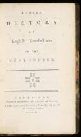 A Short History of English Transactions in the East-Indies