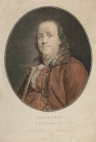 Original color mezzotint portrait of Benjamin Franklin