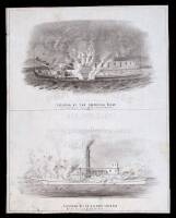 Explosion of the American Eagle on the San Joaquin River, 25 Miles Below Stockton Oct. 8, 1853. Explosion of the Steamer Stockton on Suisson Bay. Oct. 18, 1853