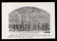 Shipment of the Prisoners. Charles P. Duane, Martin Gallagher, Billy Mulligan, Wm. Carr, Edward Bulger and Woolly Kearny, sent from the country, by the &ldquo;Vigilance Committee of San Francisco,&rdquo; at two o&rsquo;clock, A.M., June 5, 1856.