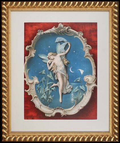 Set of four chromolithographed Art Prints by Maud Humphrey offered as advertising premiums for the N.K. Fairbank Company, purveyors of soap