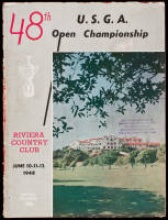 48th USGA Open [Golf] Championship, Riviera Country Club, Los Angeles, June 10, 11, 12, 1948. Official Program