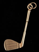 14K gold charm of a golf club