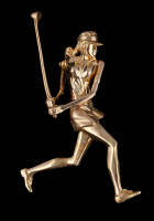 14K gold movable pin, of a lady golfer