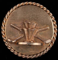 14K gold pin with crossed clubs design