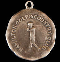 Sterling silver medal awarded at the Hamilton Golf Club's Crerar Cup